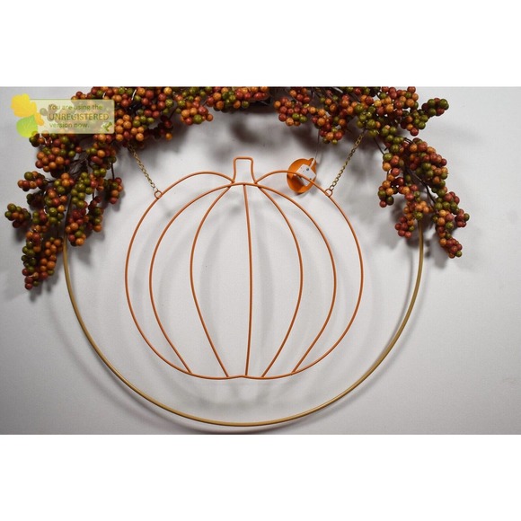 Hyde & EEK! Harvest Fall Pumpkin Wreath - Picture 4 of 6